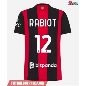 Lacne Ženy Futbalové dres AC Milan Adrien Rabiot #12 2026-27 Krátky Rukáv - Domáci